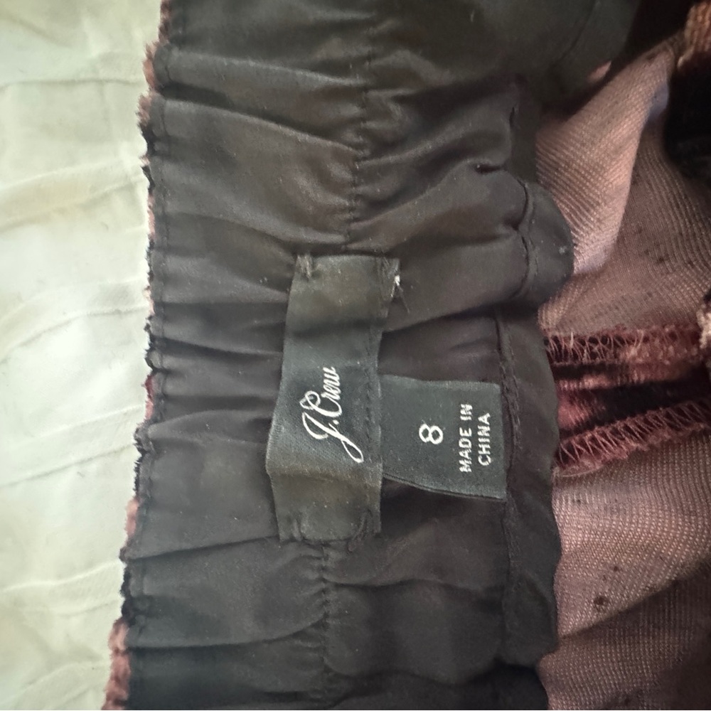 J. Crew Pull-On Easy Pant in Rose Leopard Velvet - Picture 2 of 6